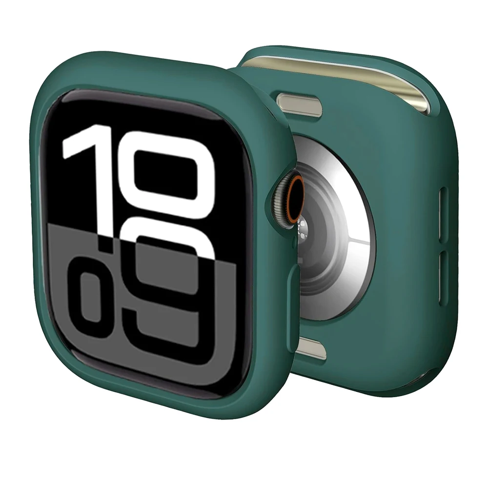 Weiche Silikonhülle für Apple Watch Armband 46mm 45 44mm 42mm 41 40mm Zubehör Schutzabdeckung iWatch Serie SE 11 10 9 8 7 6 Cover