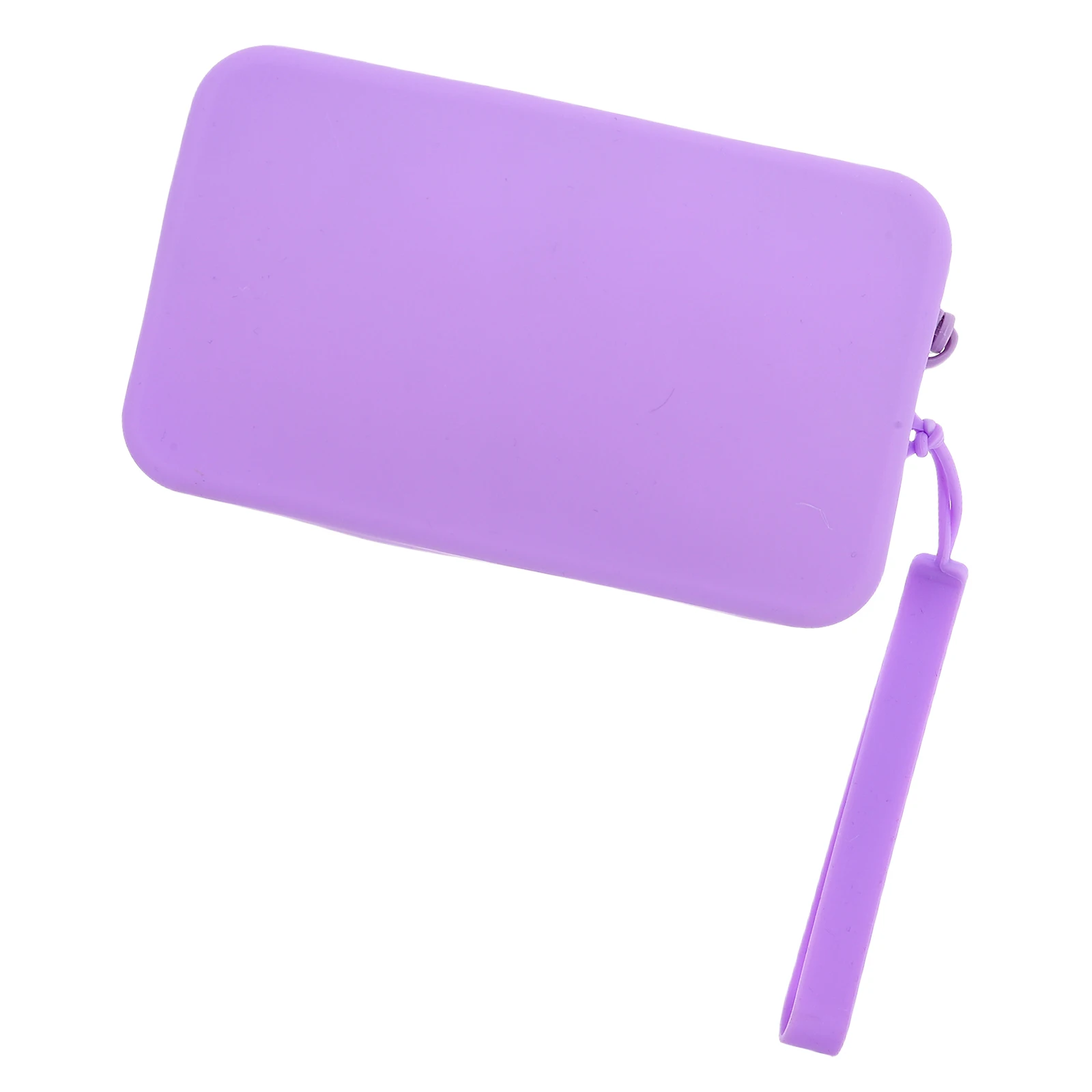 

Silicone Makeup Bag Small Portable Waterproof Pouch Zipper Closure Travel Toiletry Organizer Purple Storage Case