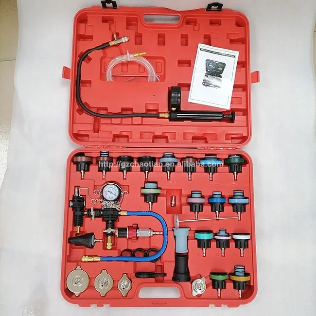 Excavator Parts Water Tank Leak Test Detector Cooling System Coolant Radiator Pressure Tester & Vacuum Type Cooling System Kit