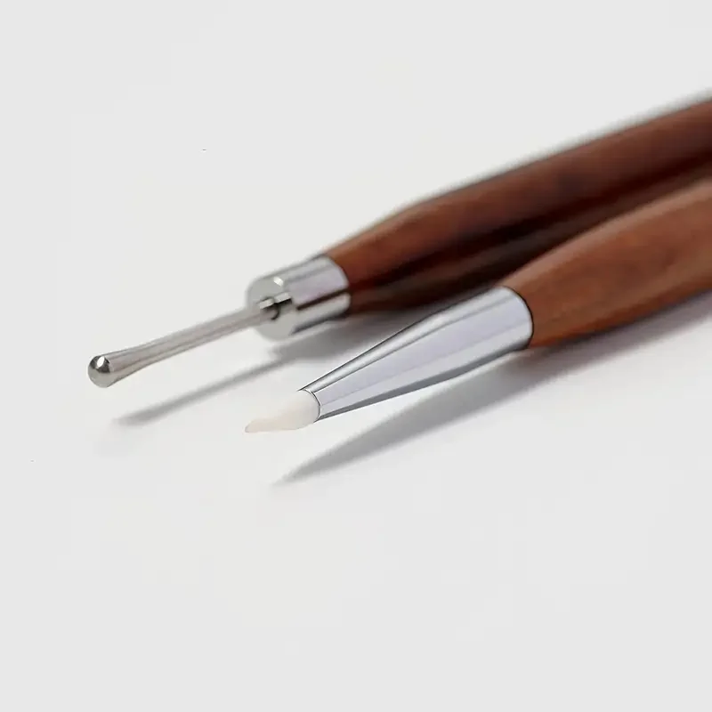 1/2 stuks dubbele kop nagel gel pen siliconen druk pen bloem schilderij borstel manicure tip verlenging acryl bouwer accessoire staaf