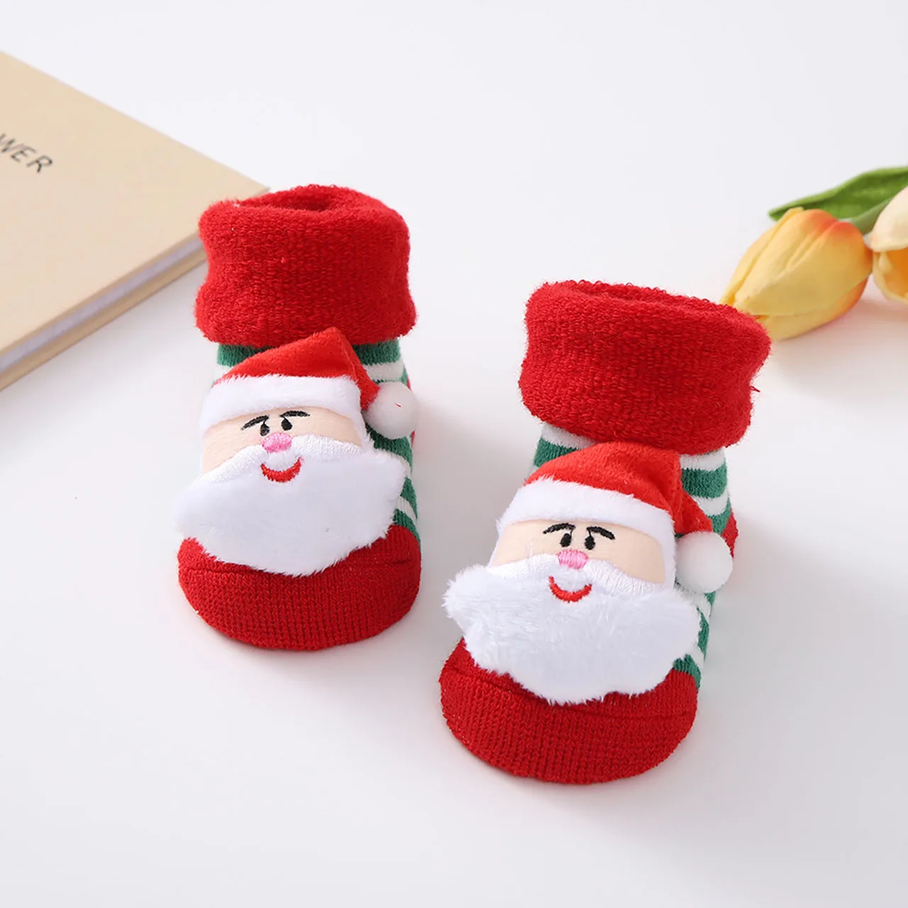 Cartoon Elk Snowman Baby Socks Cute Santa Claus Xmas Sock for Toddler Winter Thicken Warm Terry Socks
