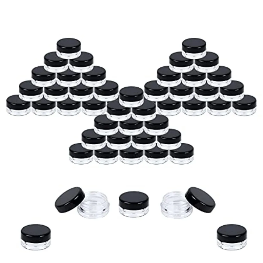 Sample Containers, Lip Balm Containers, Sample Jars, Mini Jars with Lids, Small, Empty for Makeup, Powder, Gloss, Cosmetic, Tin