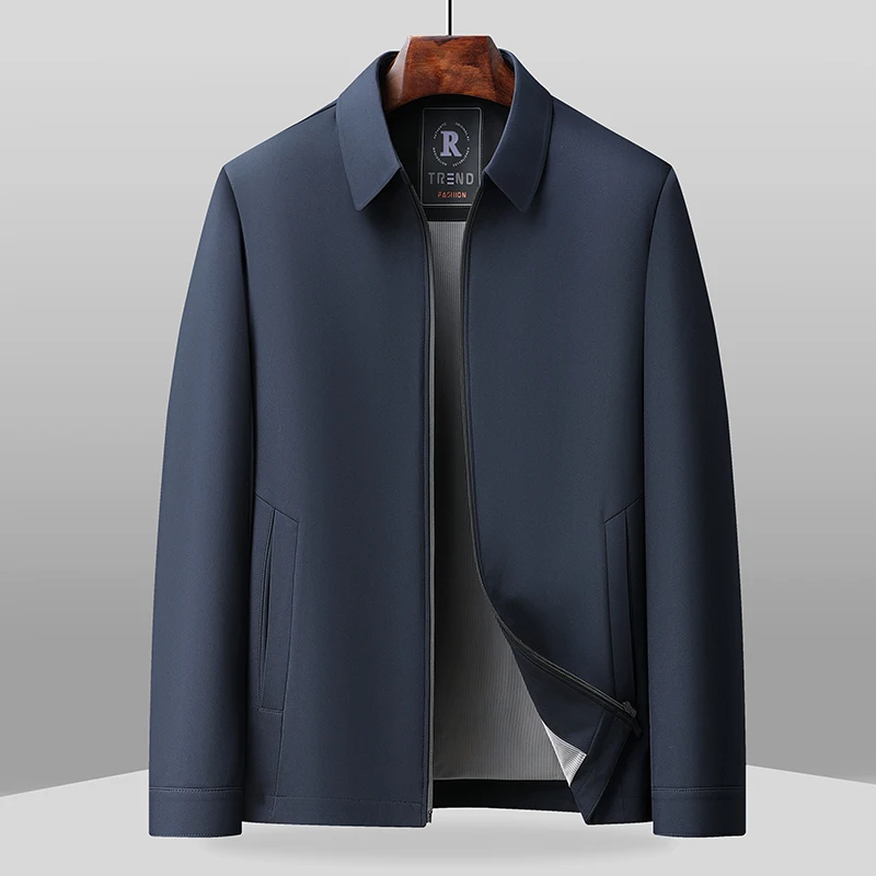 

Уличная модная деловая однотонная спортивная универсальная повседневная прогулочная куртка для папы среднего и пожилого возраста в корейском стиле