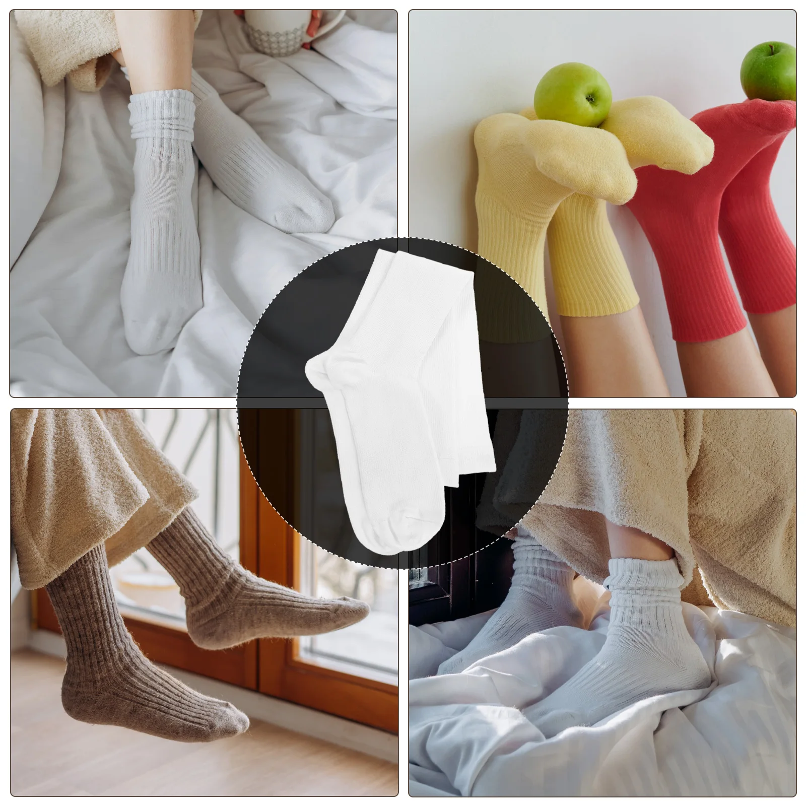 

3pcs 3 Pairs For Men Knee High Running White Football Fencing Cycling Socks Tube Sports Socks For Sports Activities