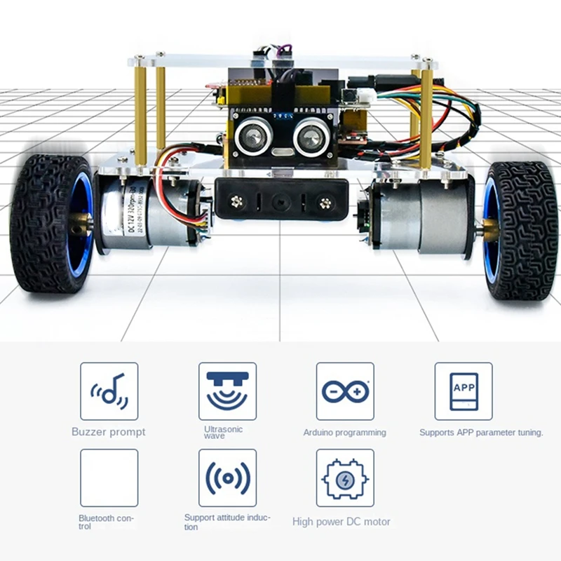 Programming Smart Robot Bluetooth Car Smart Robot Kit Replacement Electronic Assembly Kit Remote Control DIY Learning Kit