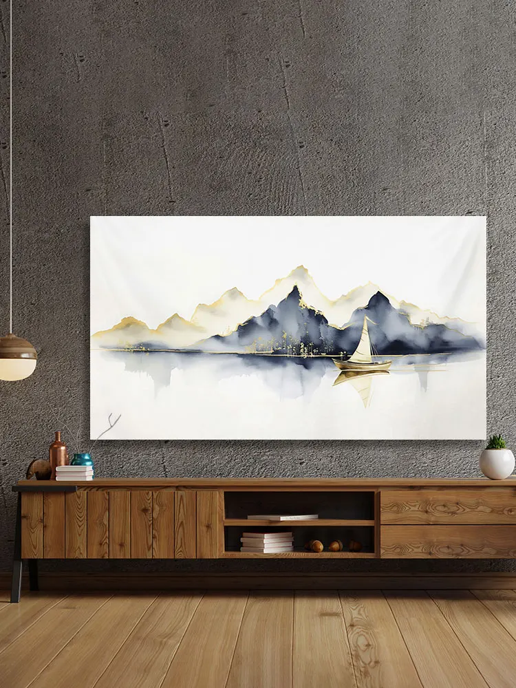 

Новинка 2024 года: Китайский пылезащитный чехол для телевизора с акварельным горным пейзажем, тканевый экран для ТВ, запчасти и аксессуары для телевизоров