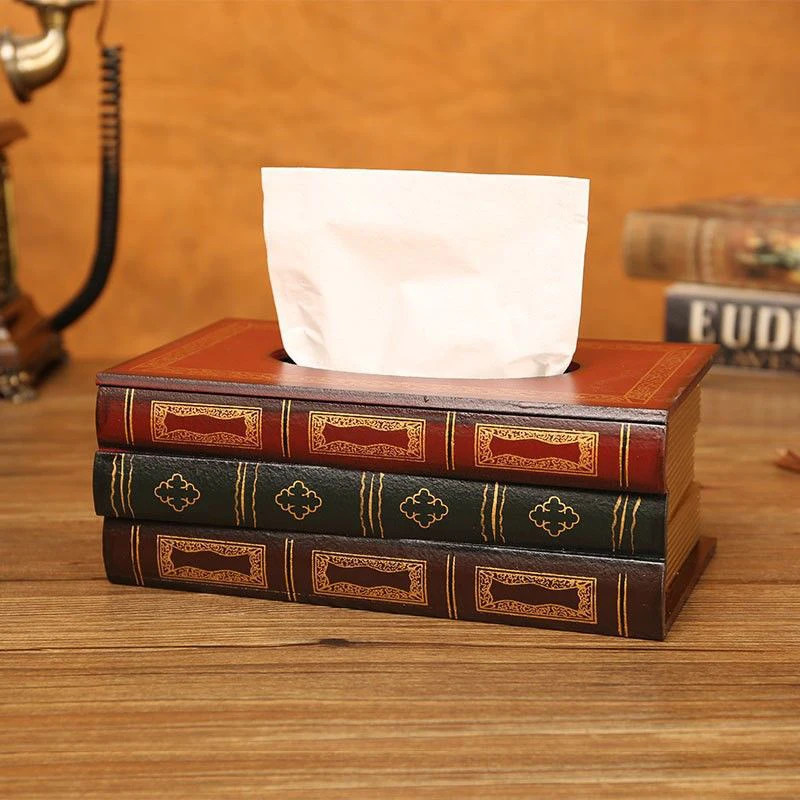 

Tissue Box Cover Rectangular book flag animal rudder Rustic Tissue Holder Ideal for Bathroom Nightstand living room Office Car