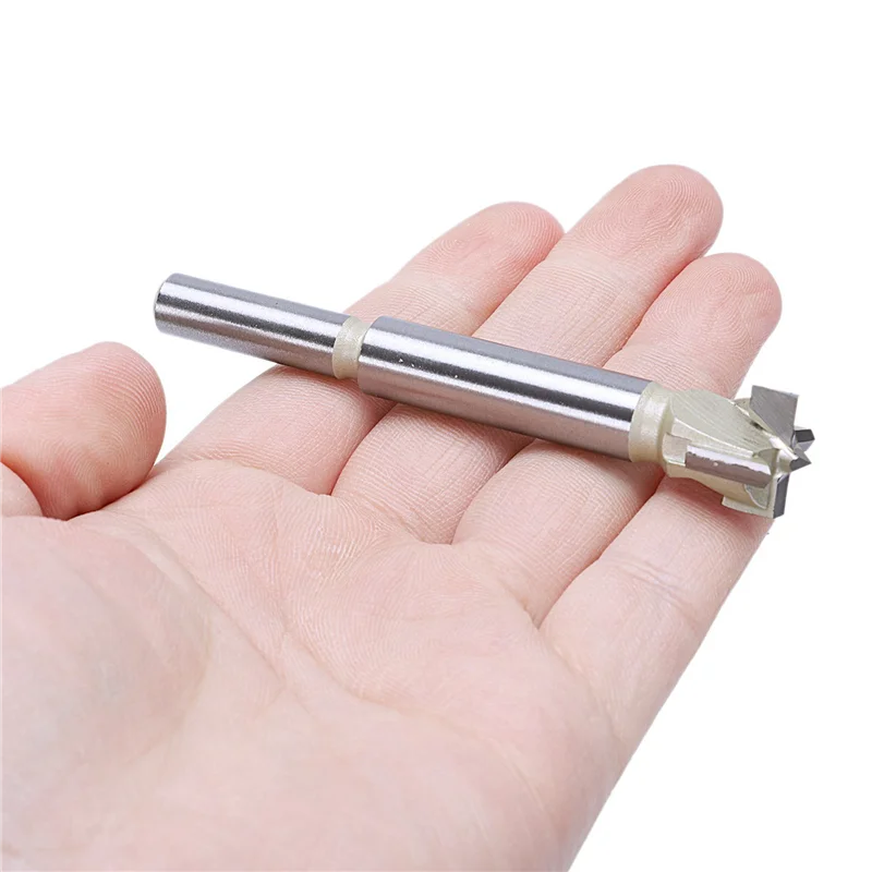 T19C 3Pcs 15Mm Forstner Tip Woodworking Tool Hole Saw Cutter Hinge Boring Bit Round Handle Carbide Tool