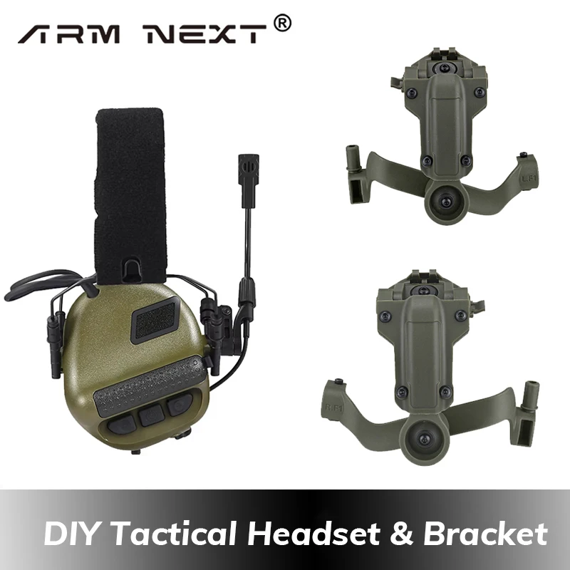 ARM NEXT Tactical Headset with Bracket Military Hunting Shooting Noise Cancelling Headphone