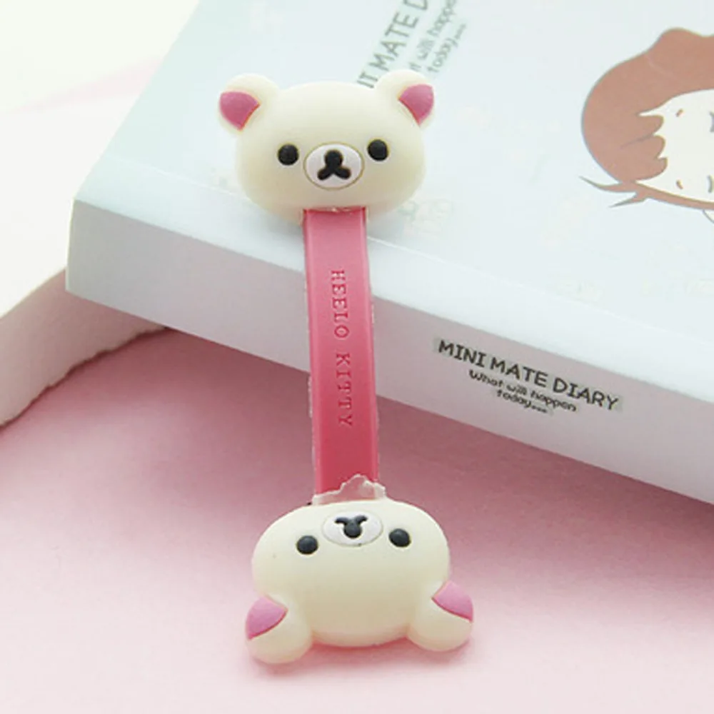 2pcs Cord Management Cartoon Cable Winder Anti Winding Buckle Holder Cute Cord Organizer Storage Cartoon Data Cable Organizers