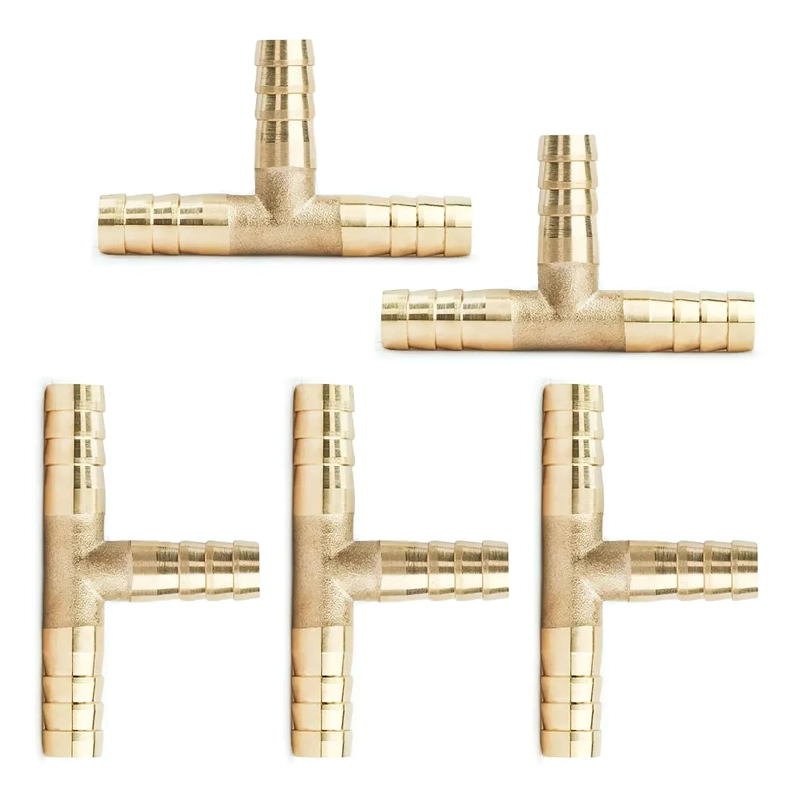 5 قطعة 5/16 "(8 مللي متر) النحاس T خرطوم النجار قطعة 3 طريقة الوقود المياه الهواء الغاز ماسورة زيت المحملة موصل هوائي التوصيل محول القابس