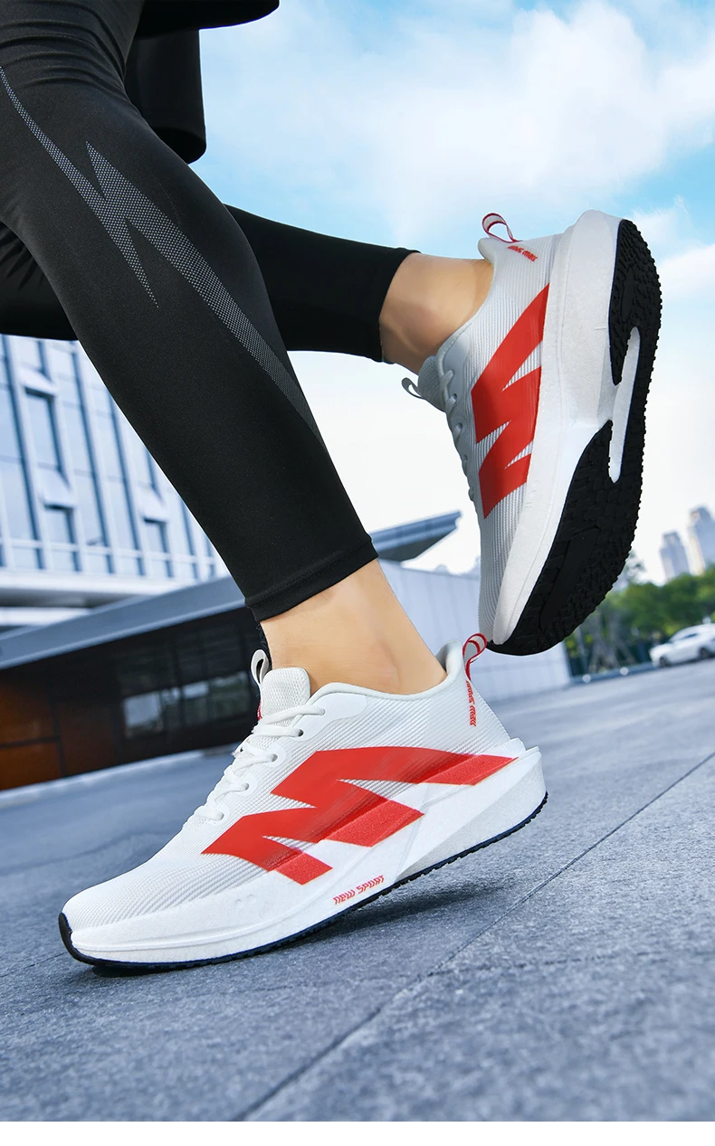 Marathon-Laufschuhe Herren Sneakers mit Carbonplatte Outdoor-Sport Atmungsaktiv Leichtgewicht Damen Bequeme Athletische Sneakers Prime – Detail 19
