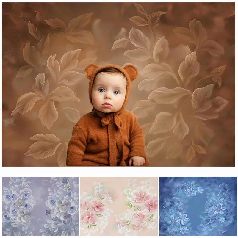 

LS Photography Background Abstract Texture Floral Oil Style Painting Kids Wedding Pregnant Portrait Backdrop Photo Studio