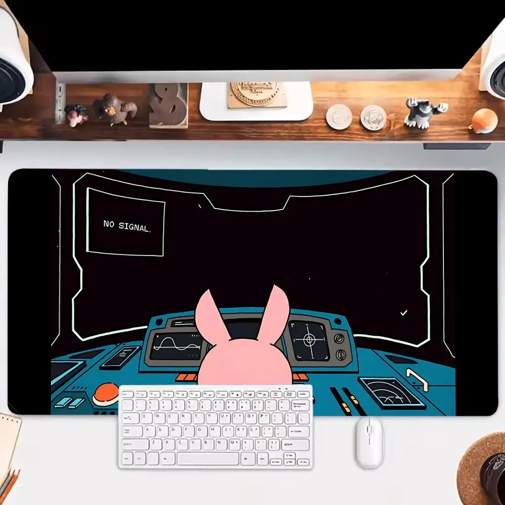 

Space Rabbit Astronaut Mouse Pad Extended Pads Nootbook Game Rug Large Gaming Mousepads Non-slip Laptop Tablet Mat PC Playmat