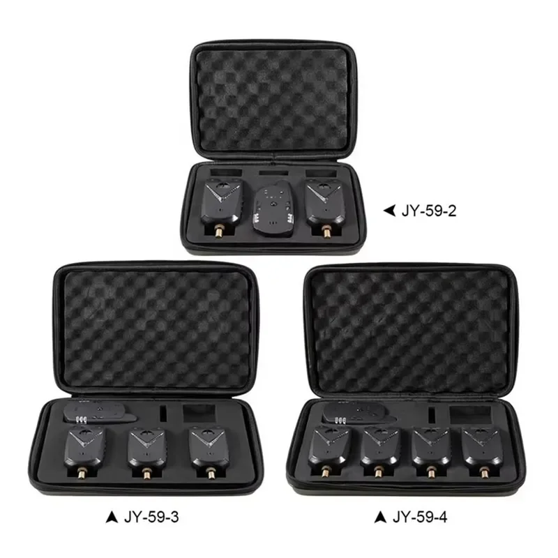Newbility Ice Fishing Tip up Bite Alarms Wireless Carp Fishing Rod Bite Alarm Set 4 1 Sensor