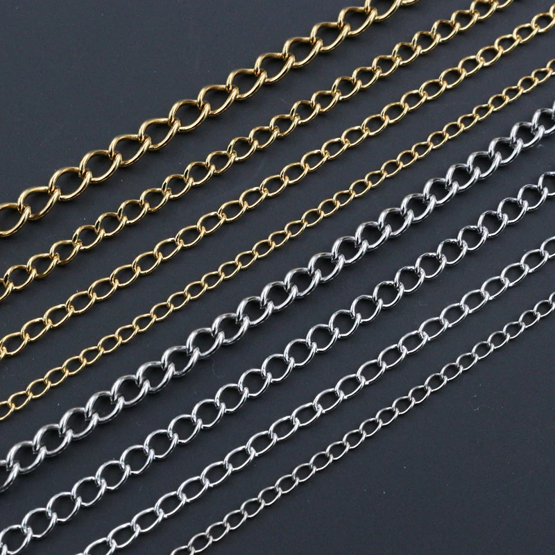 5 Meter/Los verblasst nie Edelstahl Gold Halskette Ketten Bulk für DIY Schmuckherstellung Materialien handgefertigte Lieferungen