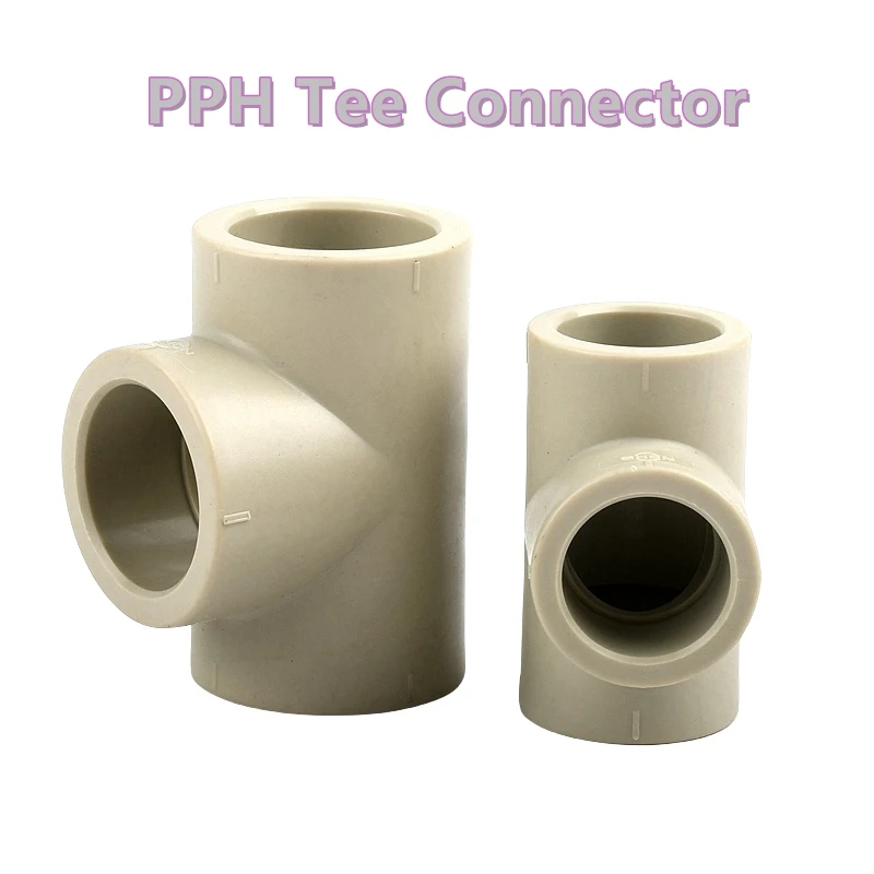 PPH Tee konektörü sıcak eriyik boru bağlantıları bahçe sulama parçaları akvaryum, balık tankı çiftlik hidroponik eklemler I.D 20 ~ 63mm 1 adet
