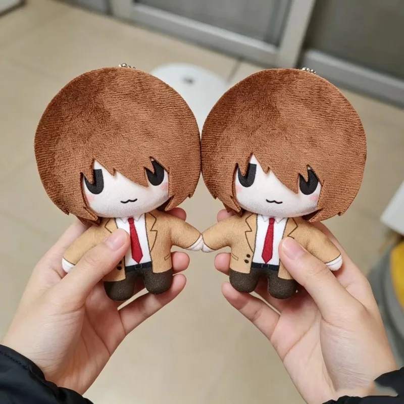 New Cute Death Note Light Yagami 10cm Plush Doll Keychain Cute Anime Character Stuffed Figure Bag Pendant Collectible Small Gift