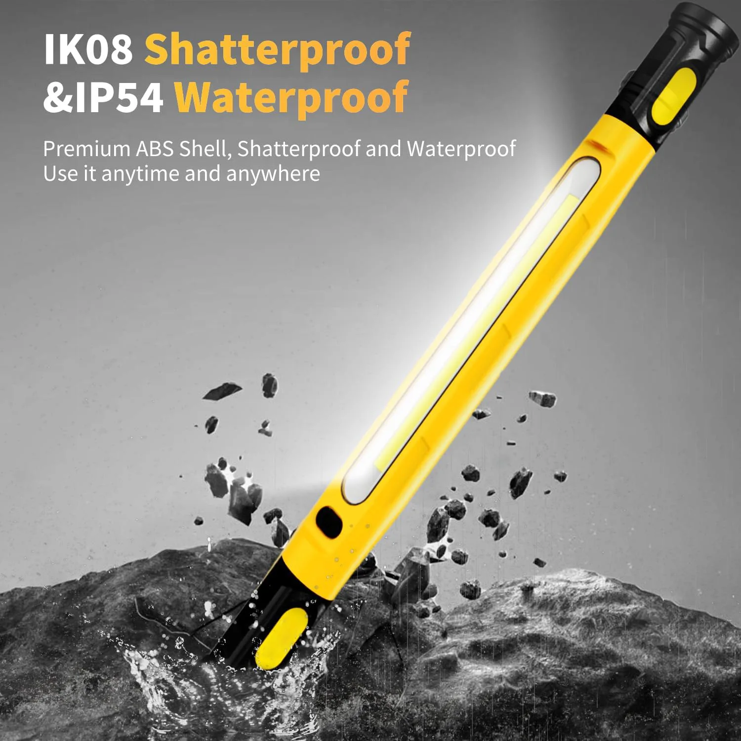 السوبر مشرق ضوء العمل المغناطيسي المدمج في بطارية قابلة للشحن تحت غطاء مصباح العمل لإصلاح السيارات الإضاءة في الهواء الطلق