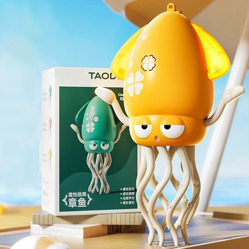 الذكية الرقص الأخطبوط روبوت تجنب السيارات لعبة الأخطبوط الإلكترونية الرسوم المتحركة الرقص استحمام الطفل لعب للأطفال متعة هدايا عيد ميلاد