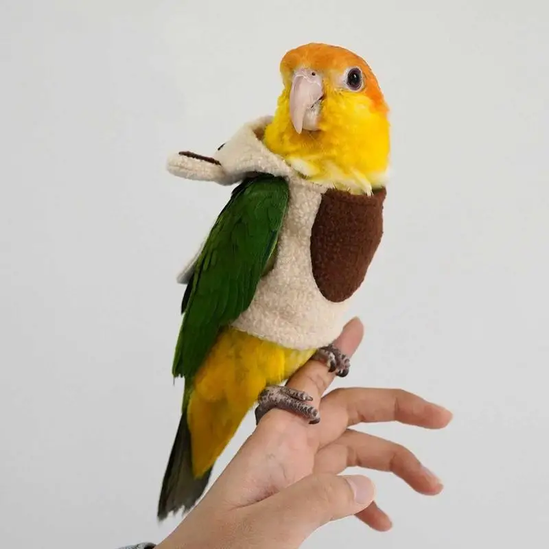 

Bird Harness For Cockatiel Parrot Cloth Cute Bird Costume Bear Shape Warm Parrot Cloak Multi-Purpose Bird Clothes Parrot Cosplay