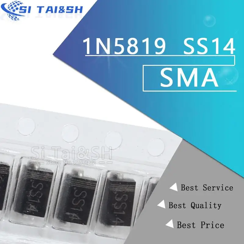 100Pcs 1N5819 1N400…