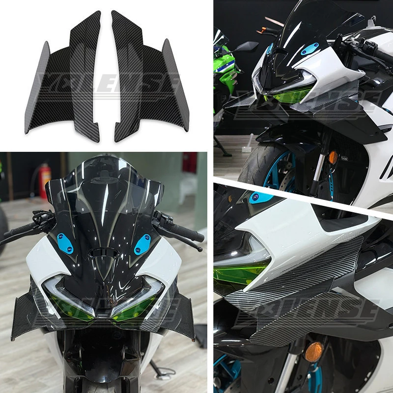 

Fit For CFMOTO 675SR 675SR-R 675 SR SRR SR-R 675SRR Motorcycle Fixed Wind Wing Front Aerodynamic Winglet Carbon Fiber Fairing