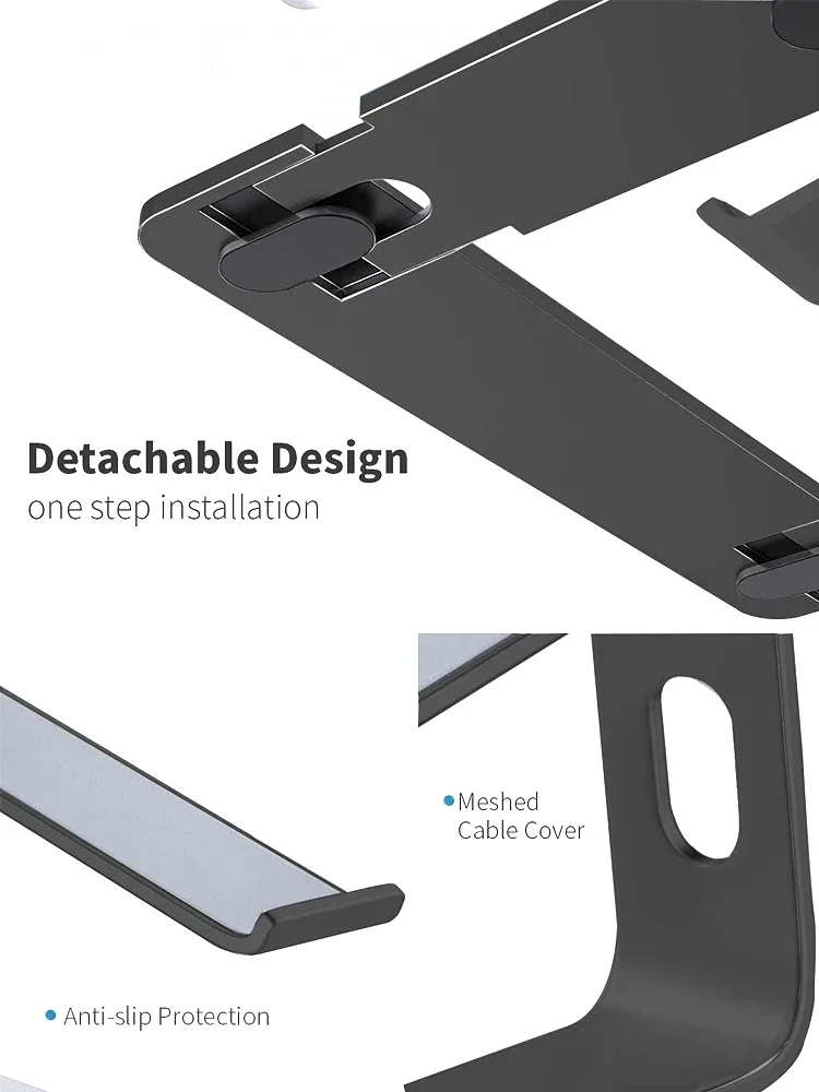Подставка для ноутбука, эргономичная подставка для ноутбука, письменный стол, люминиевый компьютерный металлический держатель для Macbook Dell