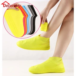 1 Pair Silicone WaterProof Shoe Covers S/M/L Covers Slip-resistant Rubber Rain Boot Overshoes Accessories For Outdoor Rainy Day