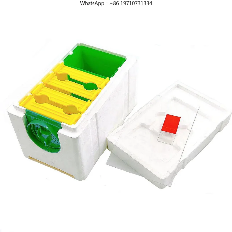 Mini Beehive Ventilated Bottom Complete Set Including Frames and Feeder for Beekeeping and Pollination