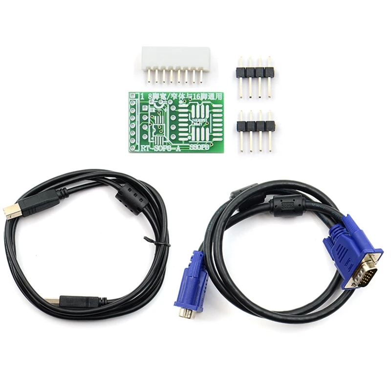RT809F Serial ISP Programmer Kit With 11 Adapters +1.8V Adapter+SOP8 Test Clip+EDID Cable +ICSP Bios Universal Programmer Set