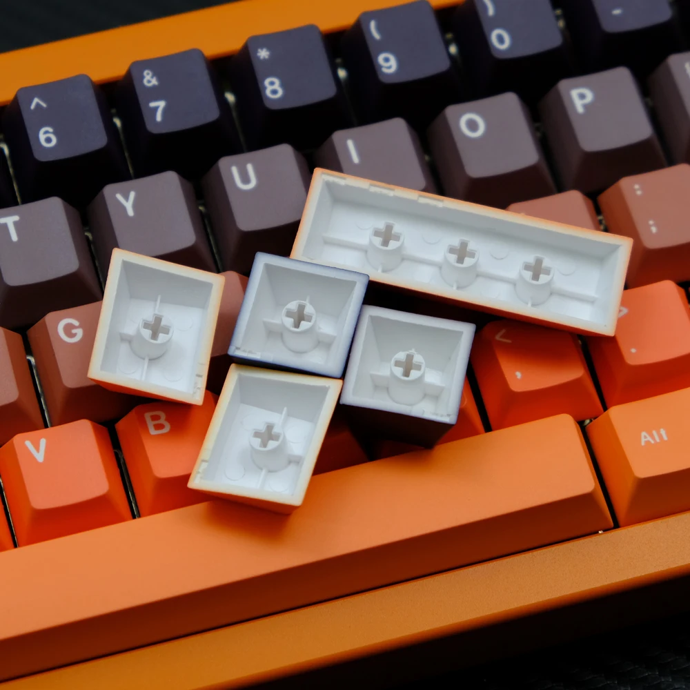 Imagem -04 - Sunconjunto Glow Gradient Keycaps Pbt Dye Sublimation Keycap Perfil Cereja Teclado Mecânico Conjunto