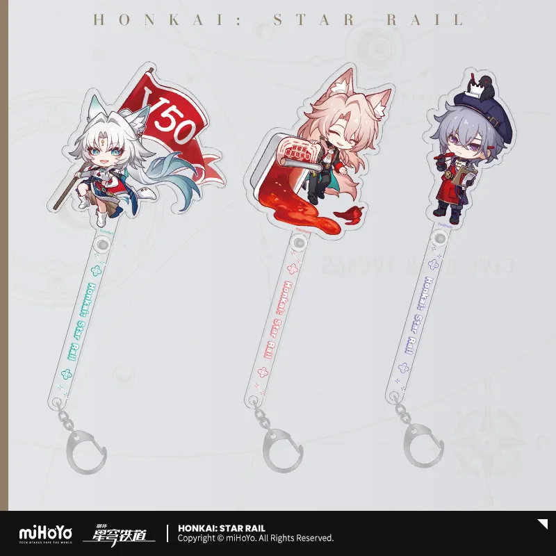 

miHoYo Official Game Honkai Star Rail Q-version Portrait Acrylic Photo Stick Jiao qiu Feixiao Moze Anime Accessory Cosplay Gifts