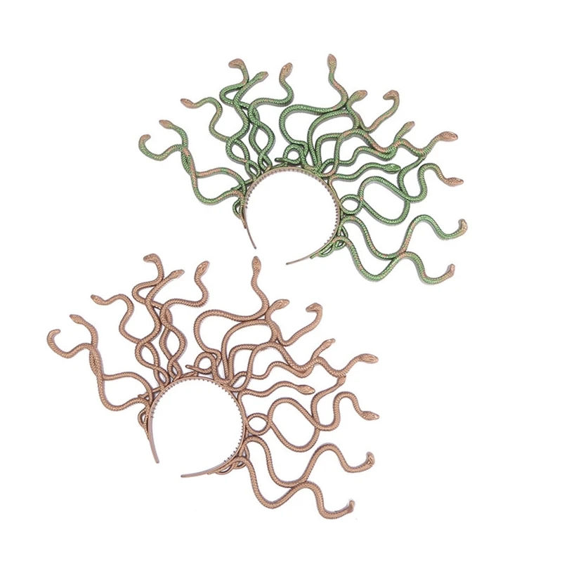 

Косплей изогнутая повязка на голову в форме змеи, соответствующая цвету повязка для волос на Хэллоуин, декор для волос H9ED