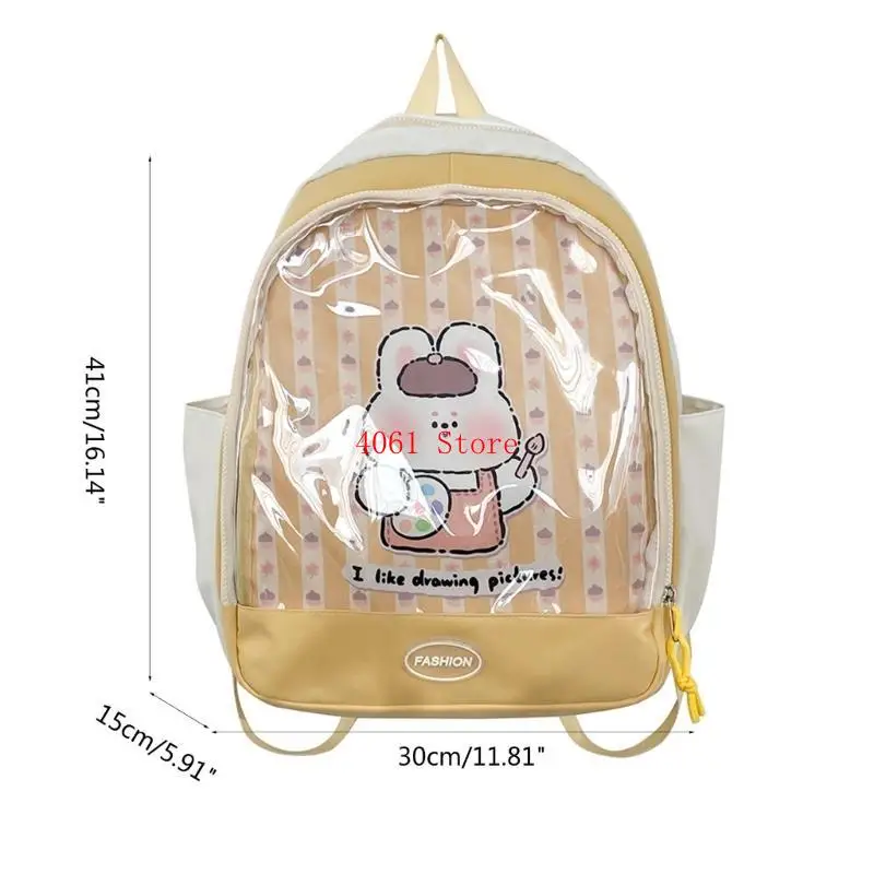 حقيبة ظهر Ita حقيبة ظهر لطيفة للطلاب حقيبة ظهر مدرسية على الطراز الياباني حقيبة ظهر ذات سعة كبيرة لعرض الدبوس