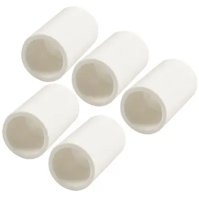 5Pcs Replacement 20mm Inner Dia PVC Straight Pipe Connector White