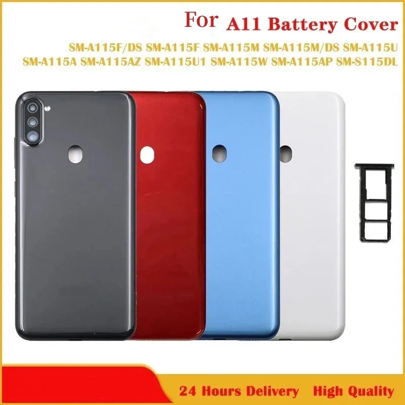 

Original Plastic Back Cover Battery Door Replacement For SAMSUNG Galaxy A11 A115F Rear Houisng Battery Cover With SIM Card Tray