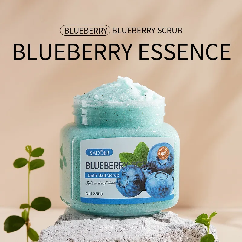 Body Scrub Remove Dead Skin Blueberry Gentle Nourish Care Skin Care Bath Salt Exfoliating Cleansing Pore Soften Whitening