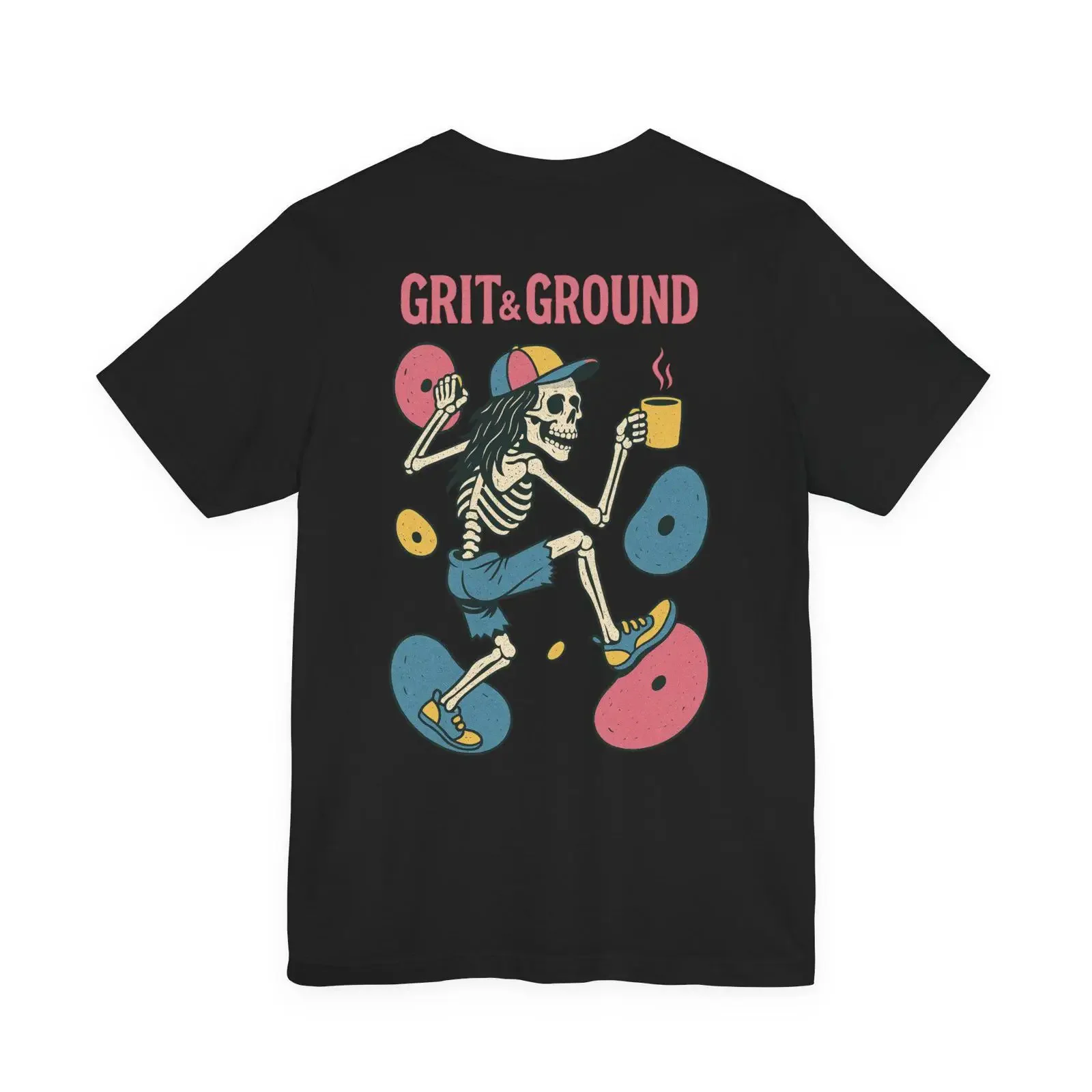 Climbing T Shirt Bouldering Skull Coffee Rock Top Mountain Climber  vintage Washed homme Top For Everyday Wear Unisex fashion
