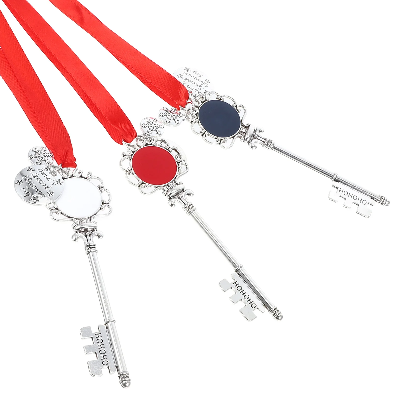 3 قطعة سلسلة المفاتيح زخرفة عيد الميلاد سبيكة شجرة عيد الميلاد قلادة ديكور معلق للمفاتيح أكياس السيارات الإبداعية هدية عطلة الإمدادات #4