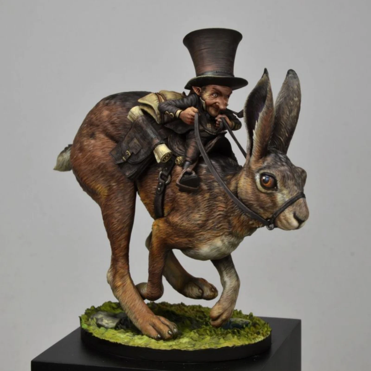 Modelo de soldado em resina GK - Postman e Hare em miniatura - kit DIY desmontado e sem pintura - 990W