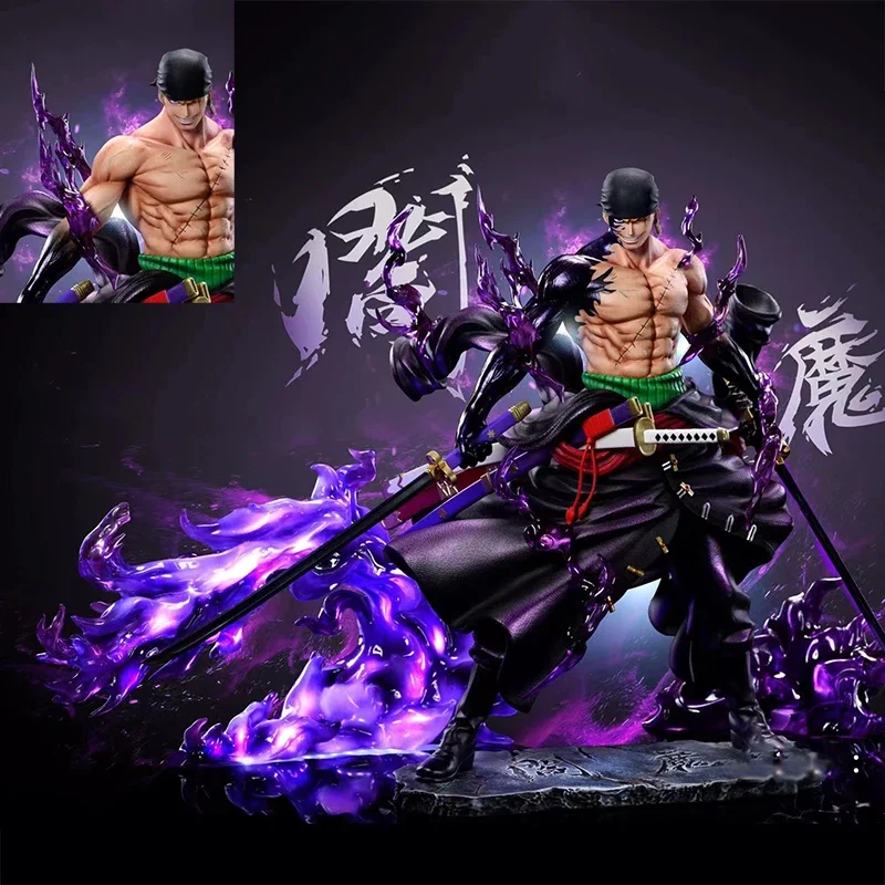 25cm One Piece Dream Zoro Statue Wano Country Figurine GK Yama Roronoa Zoro Figures Sky Painting Model PVC Collection Anime Toys