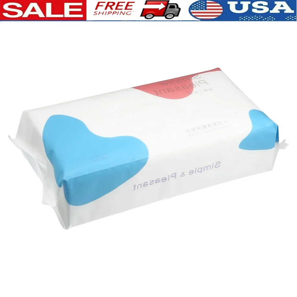 

70pcs Soft Disposable Face Towels Wet Dry Facial Tissue Ultra Durable Multi-purpose Wipes Home Travel