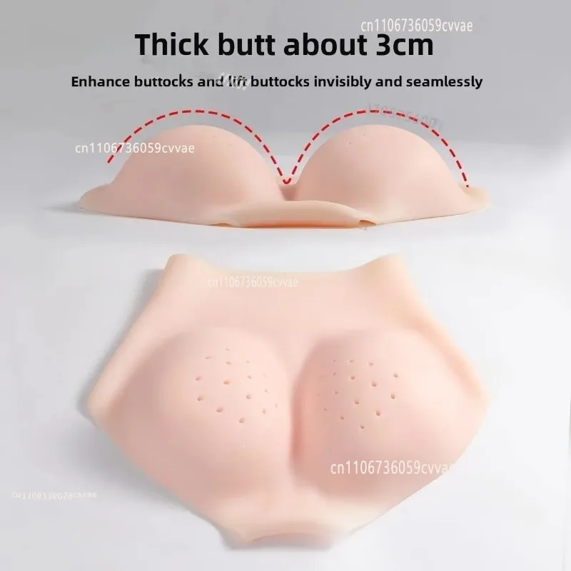 3cm Silicone Hip-lifting Underwear, Seamless Non-slip Shaping False Hip Pad, Ski Roller Skating Hip-protecting Pants