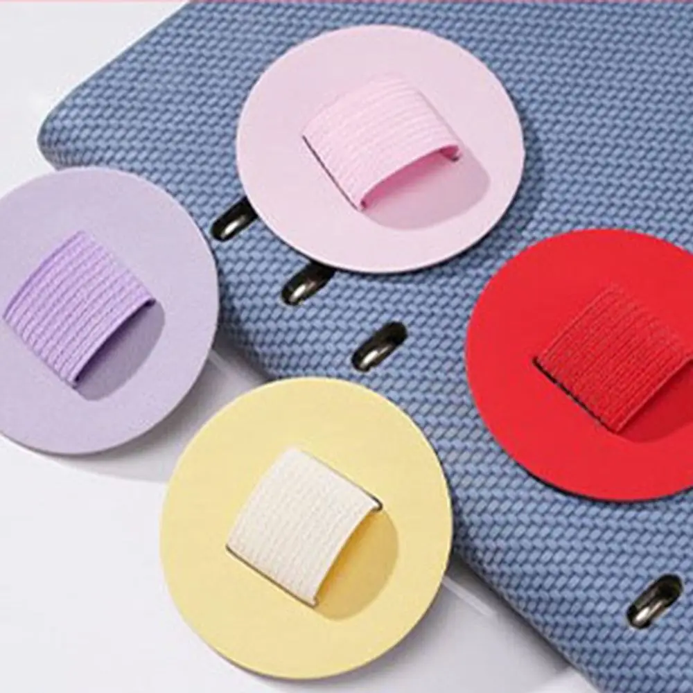 

Creative Self-adhesive Round Pen Holder Elastic Loop Love Shaped Kawaii Stationery Simple Multicolor Pencil Loop Notebook