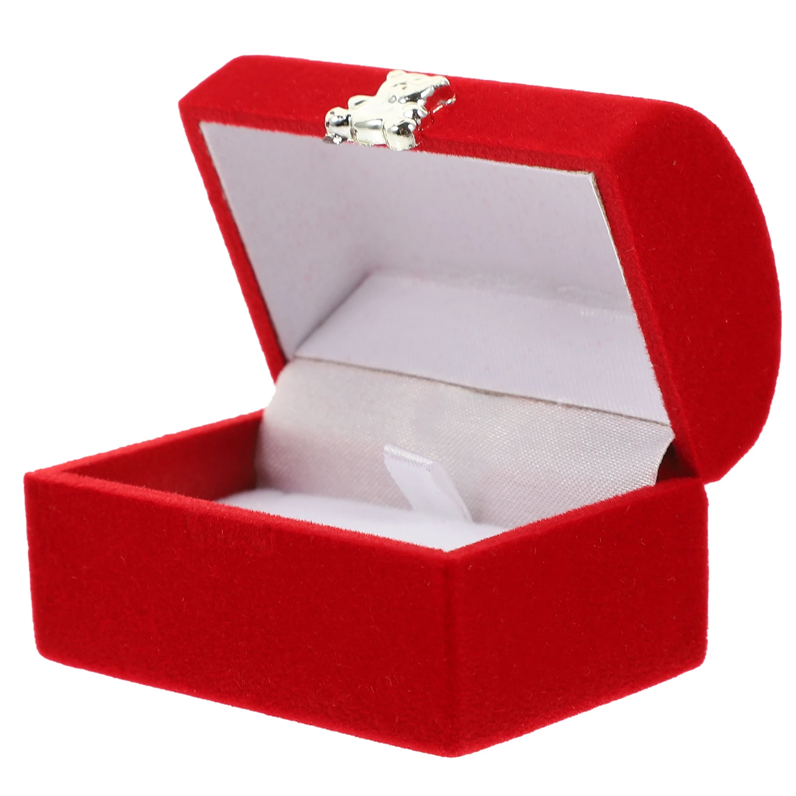 

Jewelry Box Ring Gift Red Flocking Lids Proposal Engagement Wedding Storage Earring Necklace Bracelet Mini Suitcase Present