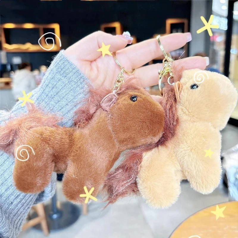 أفخم زودياك الحصان المفاتيح سحر الهدايا لمفتاح وحقائب للنساء حقيبة لطيفة سيارة الحيوان قلادة كيرينغ ديكور هدية