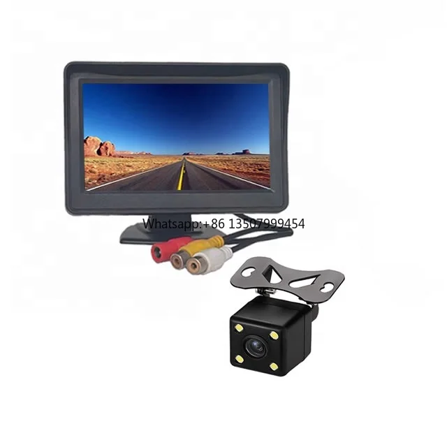 

Hot Sale Universal Reversing Aid Rearview Mirror Camera With 4.3 Inch TFT LCD Color Monitor Small Car LCD Monitor 2CH A/V Input