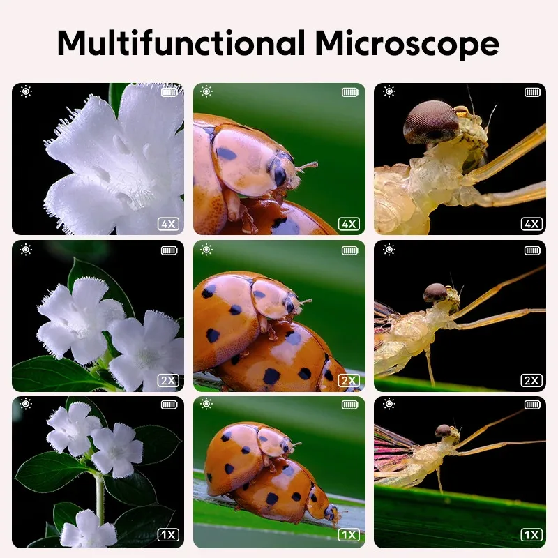Mini Kids Optical Microscope With Photo And Video Function 500X Observe The Microscopic World Science Children Educational Toys