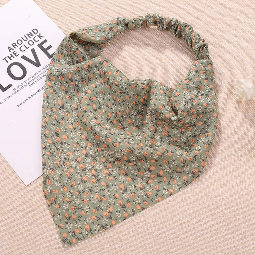 

Fashion Thin Europe and America Women Cloth Hair accessories Triangle hair headband Floral Turban Elastic headband